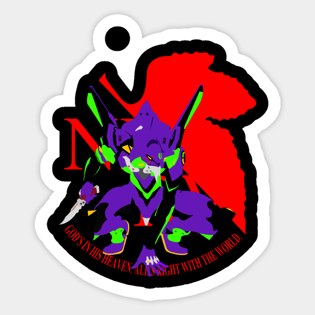 Neon Genesis Evangelion unit 01 Sticker by Dori